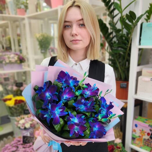 Ramo de orquídeas azules