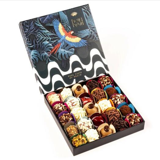 BOSSA NOVA GLUTEN-FREE LUXURY CHOCOLATE GIFT SELECTIONS, Box of 25
