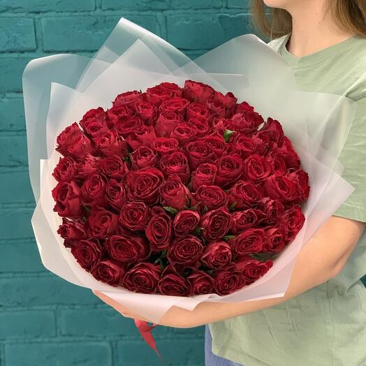 Букет из 71 красной розы