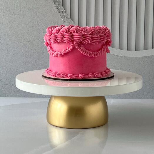 Горящий 🔥 розовый бенто-торт с цветами