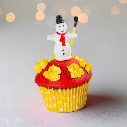 Snowman Cupcake (Pack Of 2)