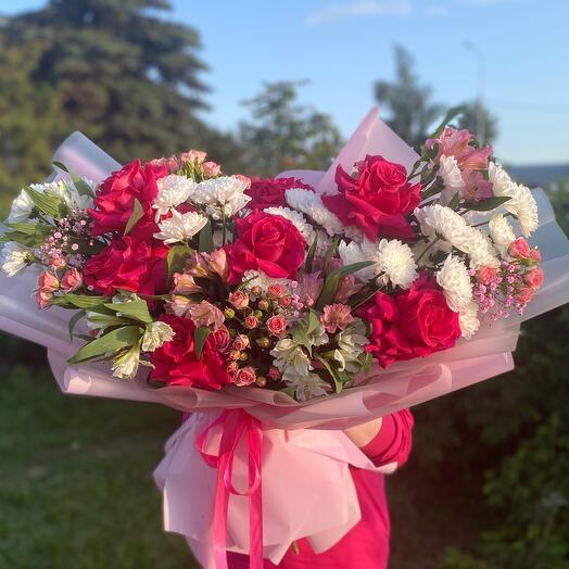 Букет с французскими розами