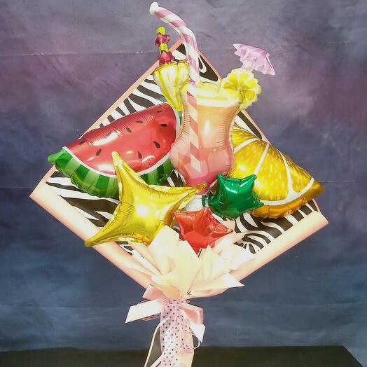 Букет из мини фольгированных шаров "Лето"