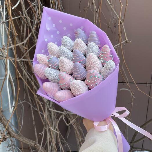 Клубничный букет лаванда 💜