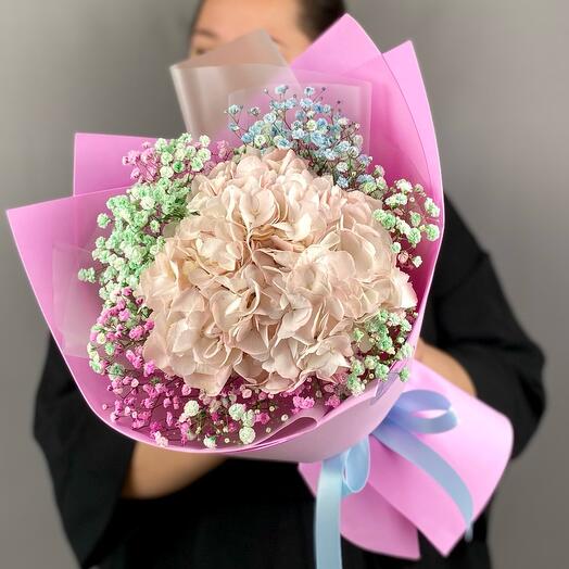 Монобукет комплимент из гортензии"Воздушный" ☁️ 273 Milin bouquet