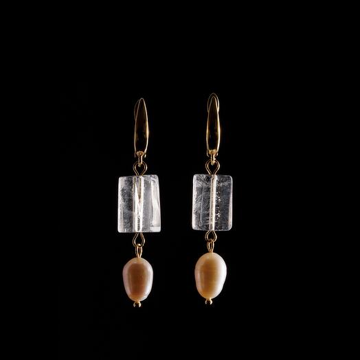 Серьги из горного хрусталя 11211-0095