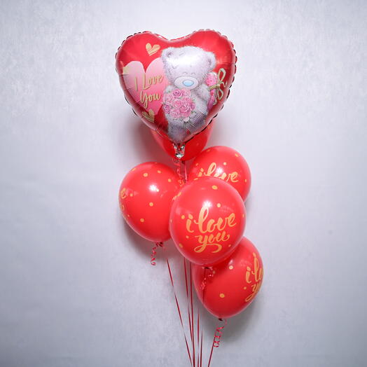 6 Latex   1 Foil I LOVE YOU Balloons-5717