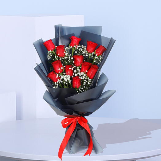 Valentines Day Red Roses Cute Bouquet