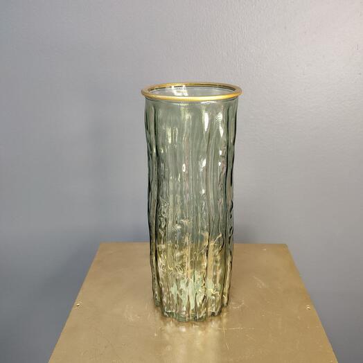 Ваза зеленая стекло