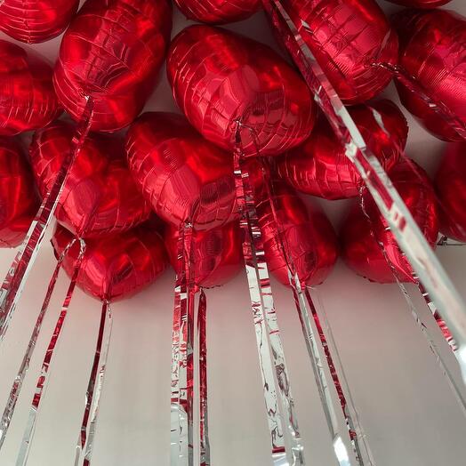 "Алые сердца" (набор из 20 шаров для девушки)