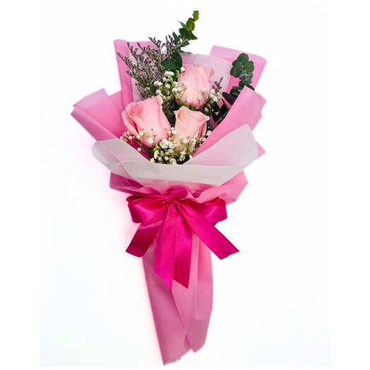 3 PCS PINK ROSE BOUQUET