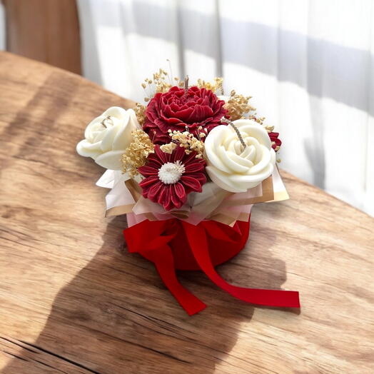 Christmas Flower Candles Bouquet