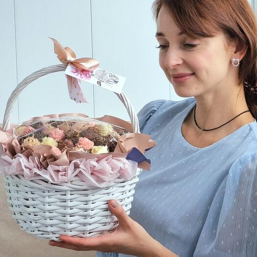 Букет из конфет (шоколадные розы, без начинки). Подарок любимой бабушке, бабуле