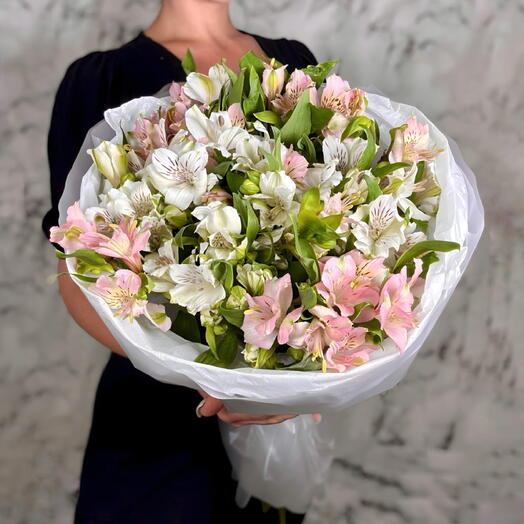 Большой букет альстромерии микс💕