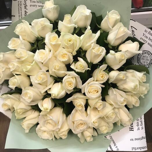Monobucket made of white rose