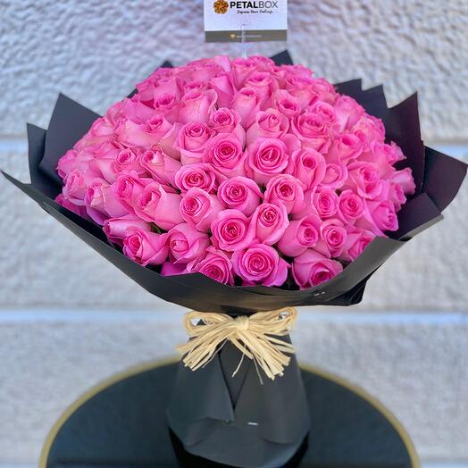 101pcs Pink Roses Bouquet