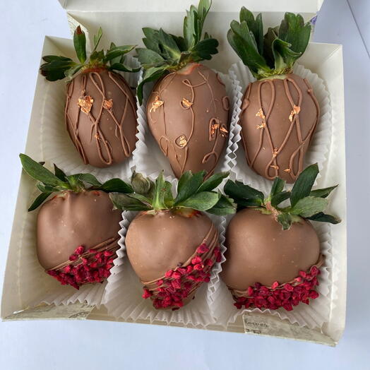 Fresas en chocolate con leche