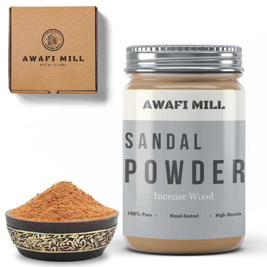 AWAFI MILL Sandal Powder | Mysore Sandalwood - Bottle of 100 Gram