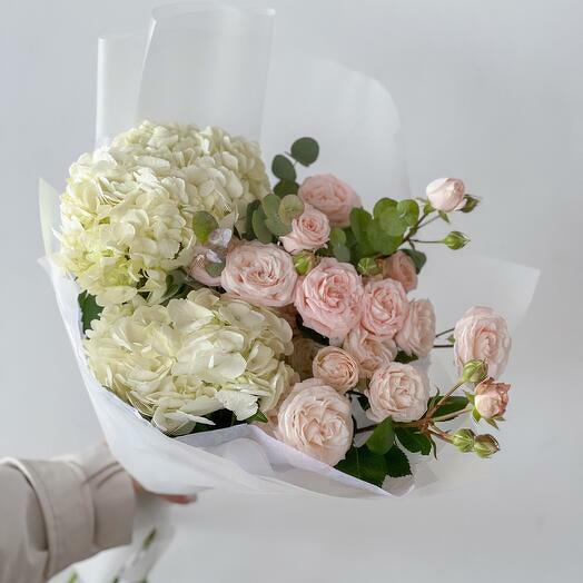 Bouquet with White Hydrangeas