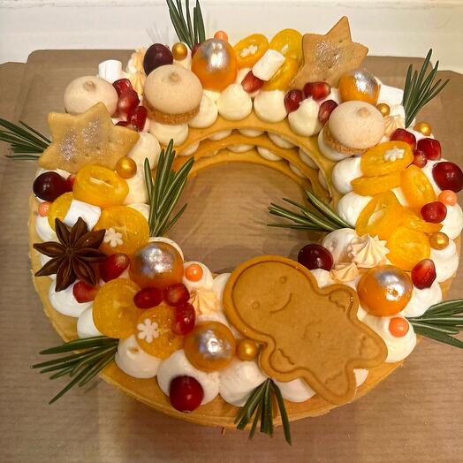 Торт медовый «Рождественский венок»
