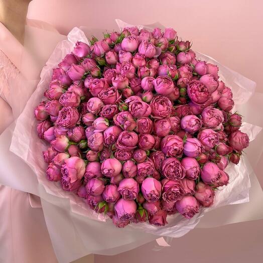 Букет Премиум Моно Пионовидные Мисти 51 💓