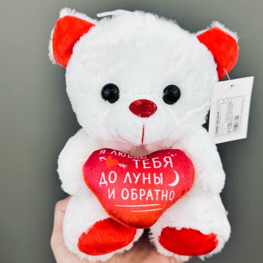 Мишка с любовным посланием-валентинкой