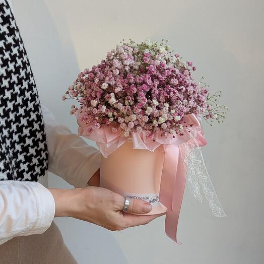 Composition of delicate pink gypsophila "Very much"💕