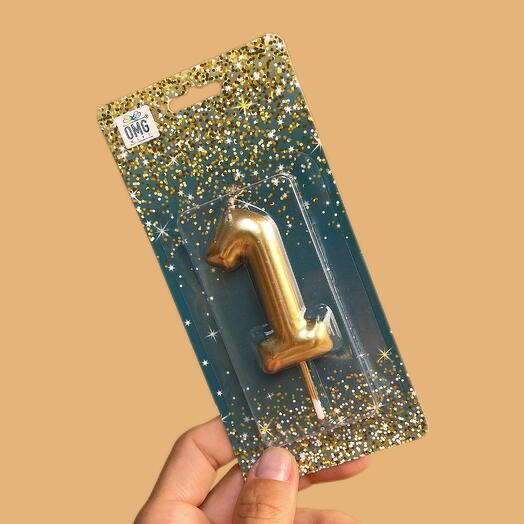 Свеча цифра 1