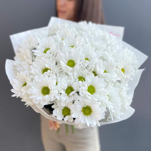 Bouquet of 5 white chrysanthemums