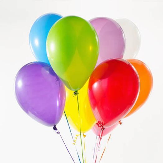 Mix of 8 latex balloons