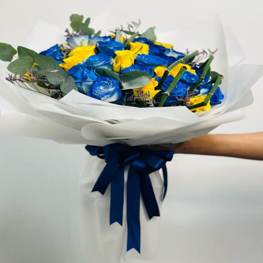 Blue and Yellow Petals