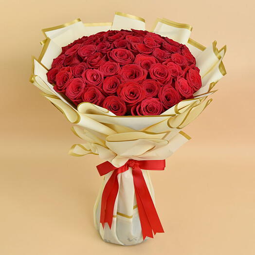 51 Valentine Roses Bouquet