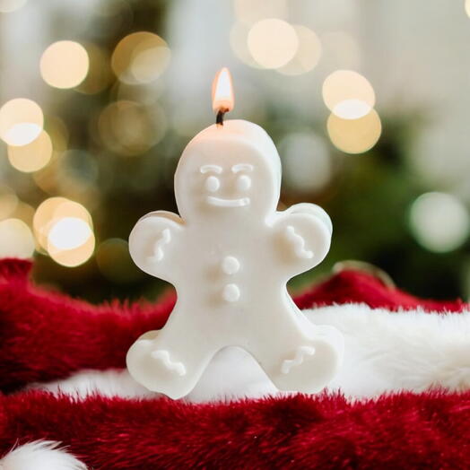 Gingerbread Man Candle