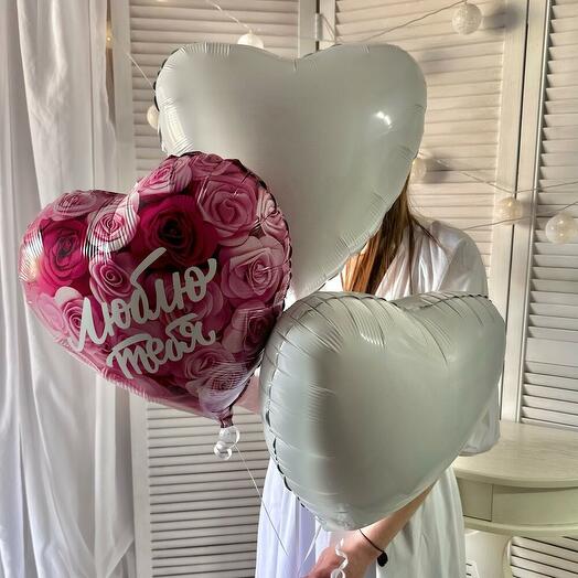 Шары с гелием «Люблю тебя» 🎈