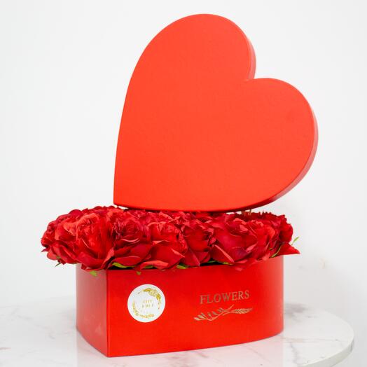 Red heart box