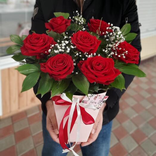 Розы в коробке
