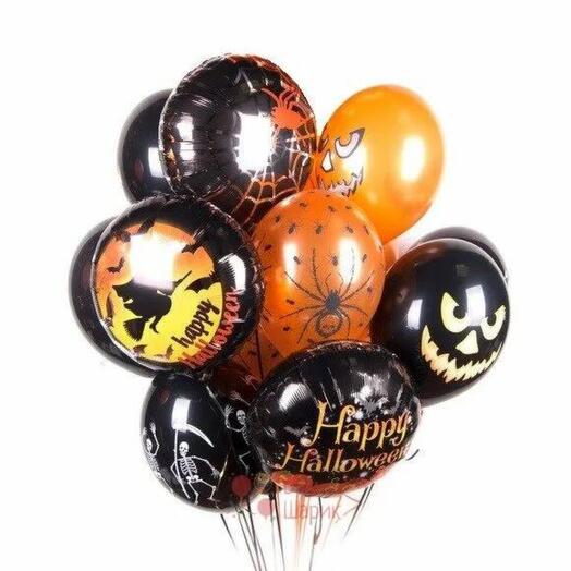 Шарики гелиевые на Хэллоуин Halloween 13 шт