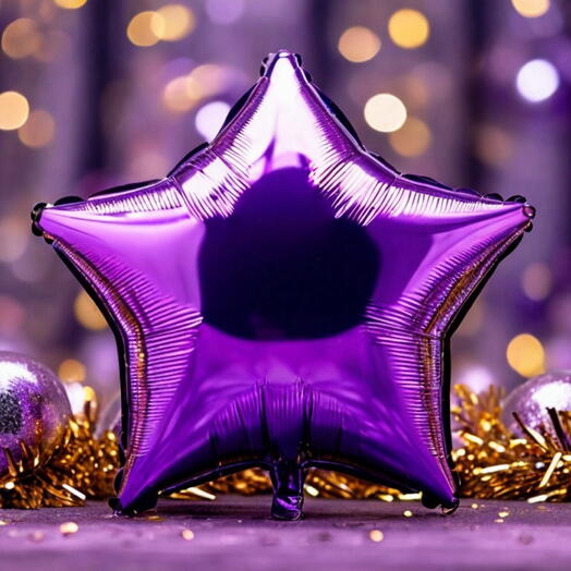 Шар гелий звезда фиолетовый. Foil helium ballon star purple