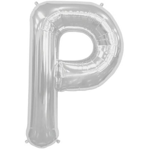 Letter P Silver Foil Balloon