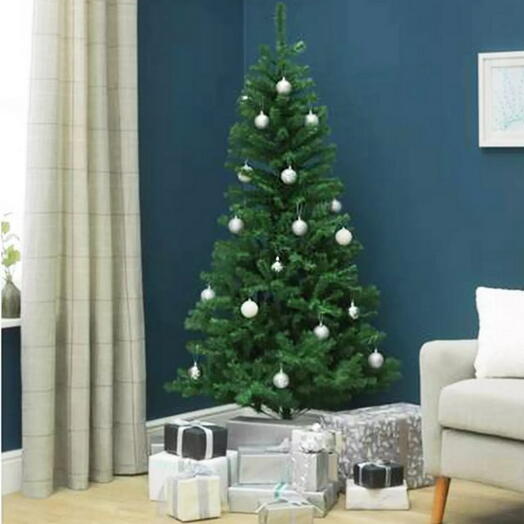 Artificial Christmas Tree with Silver Decorations 150cm