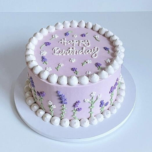 Lavender Purple Birthday Cake