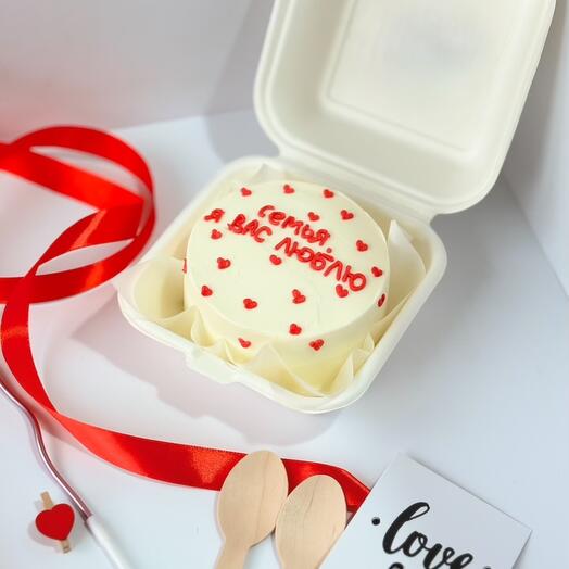 Бенто торт «семья, я вас люблю»