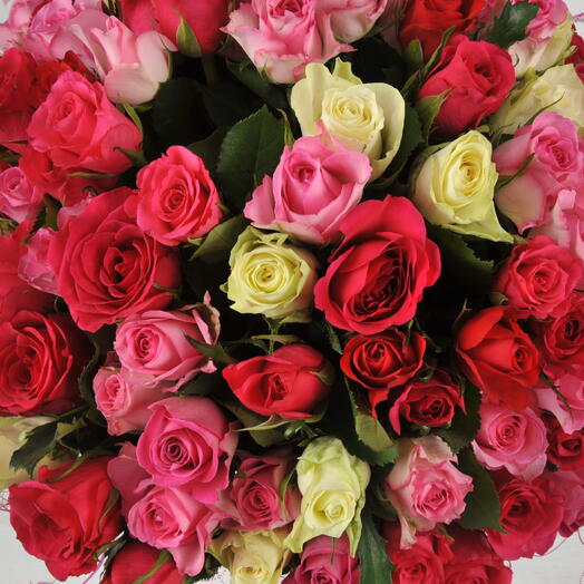 100 Pink   Red Rose Bouquet