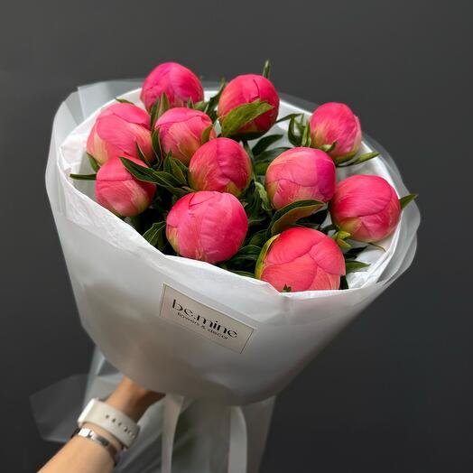 Коралловые пионы / 11шт