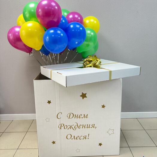 Caja sorpresa con bolas