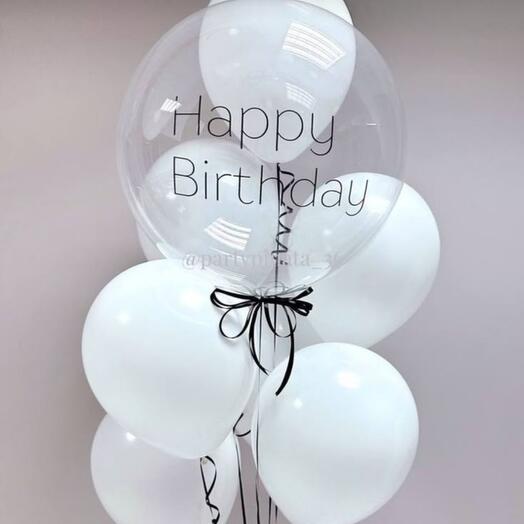 Happy birthday transparent white