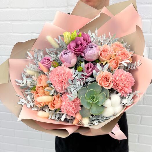 Букет из эустомы в Москве • Flowwow • Купить букеты эустомы с доставкой