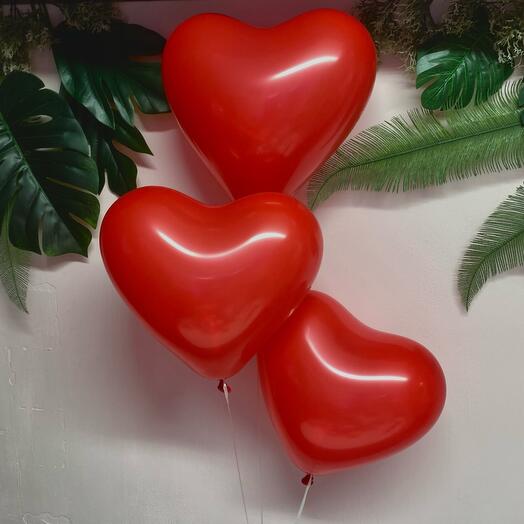 Balloons-hearts with helium