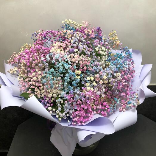 Букет из радужной гипсофилы        🦄