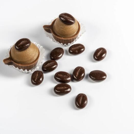 CAPPUCCINO CUPS BRAZILIAN-STYLE CHOCOLATE TRUFFLES, GLUTEN-FREE LUXURY CHOCOLATES, box of 6